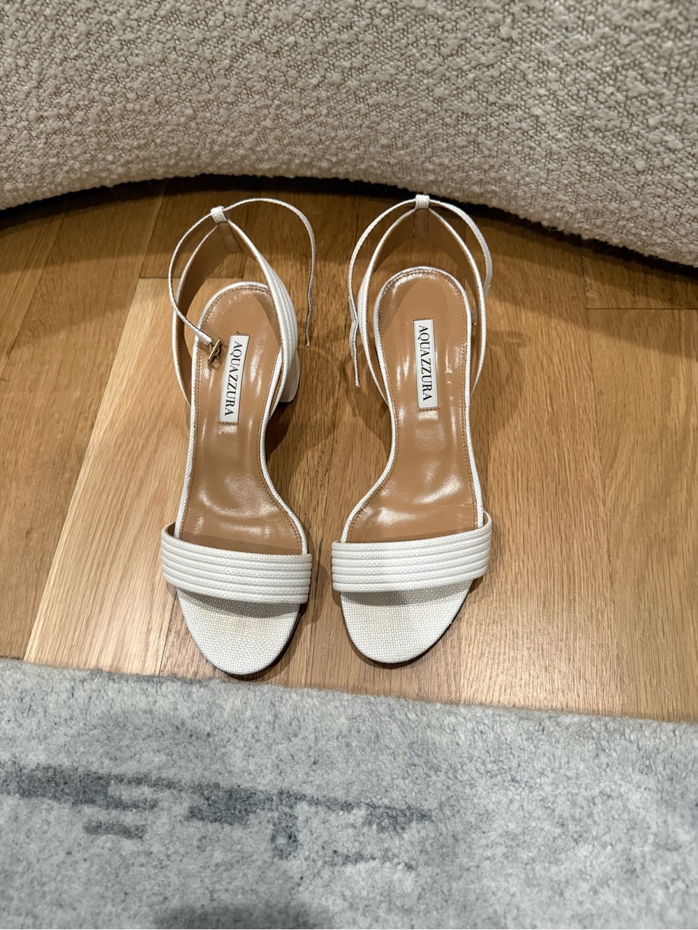 Aquazzura Raffia Sundance Block Heel - Picture 2 of 4